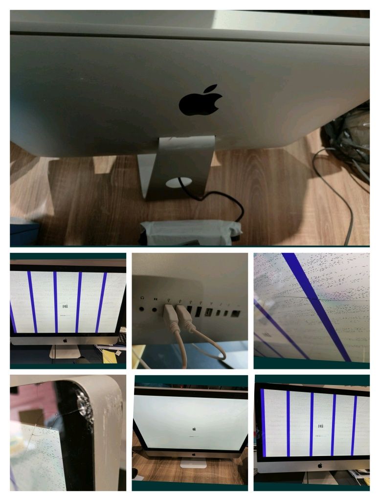 iMac Apple all in one Apple display spart , căzut de pe birou 27"