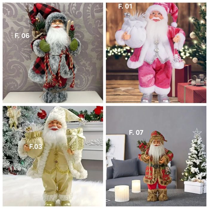 Mos Crăciun/ Mos Nicolae, elegant 30cm/ 18cm