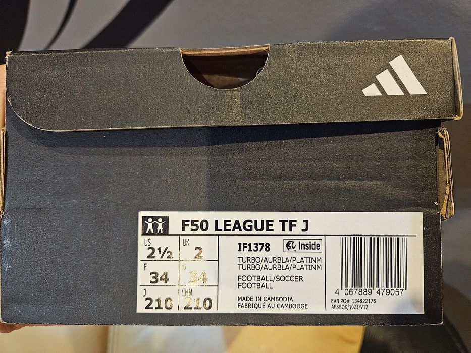 Ghete fotbal sala Copii ADIDAS
F50 LEAGUE IN J IF1369