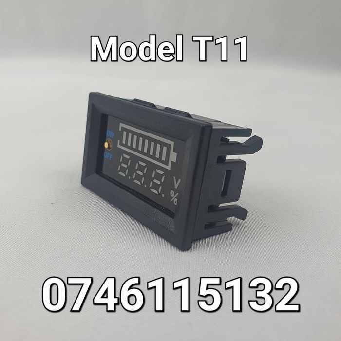 Ceas incarcare Tractor Auto Moto Atv-Voltmetru LED cu afisaj Dublu-T11