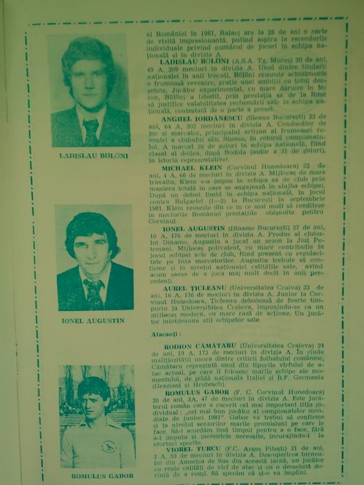 Program "România-Cipru "Preț 50lei.