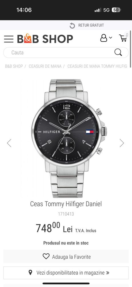 Ceas Tommy Hilfiger
