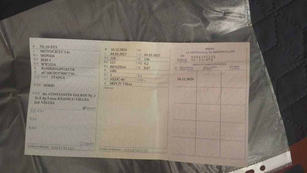 Honda PCX 2025, in garantie