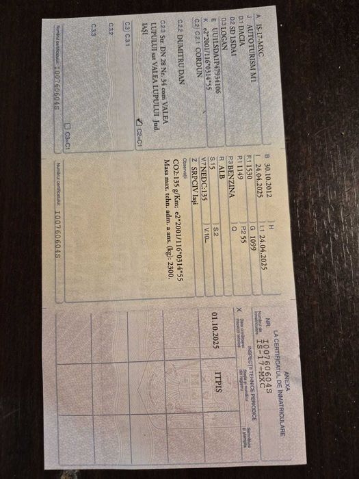 Dacia Logan 1.2 benzina 2012