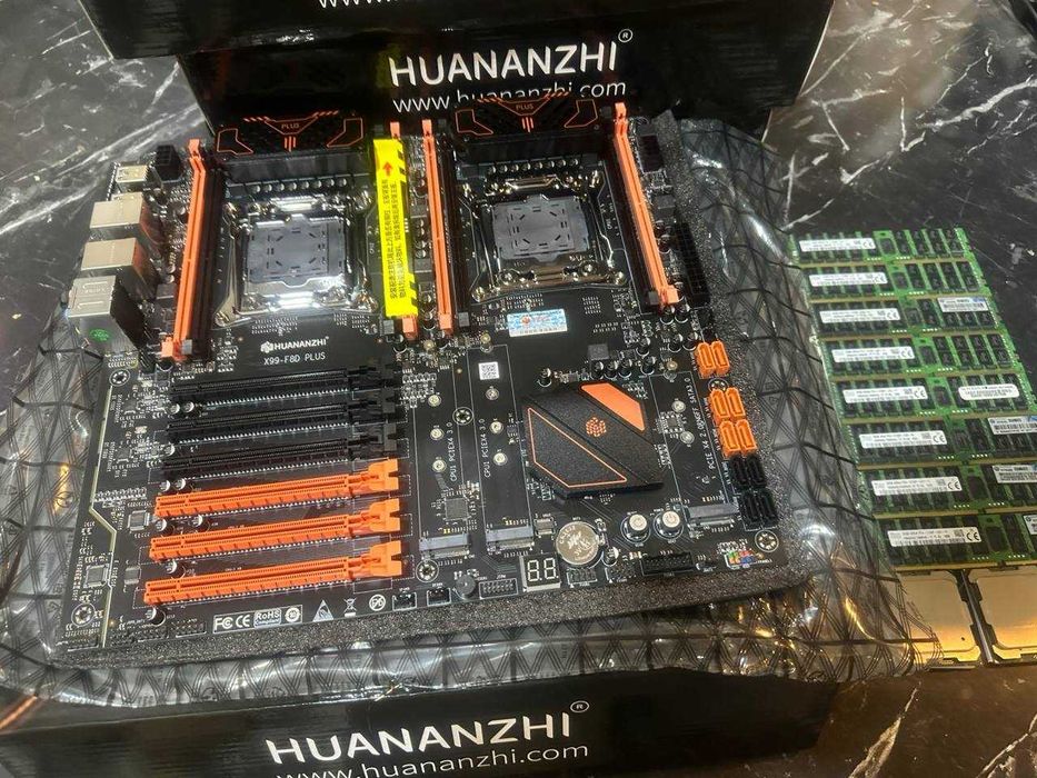 Комплекты x99 HUANANZHI F8D PLUS /44 ядер 88  потока /256 гб озу ddr4