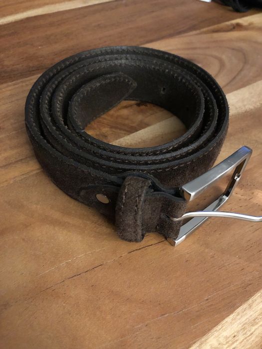 Кожен колан от естествен велур