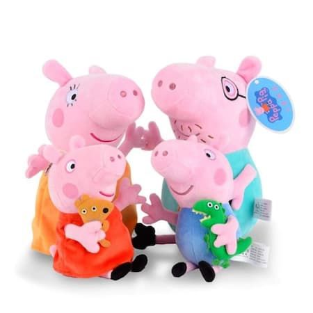 Set 4 plusuri – Familia Peppa Pig -25 cm