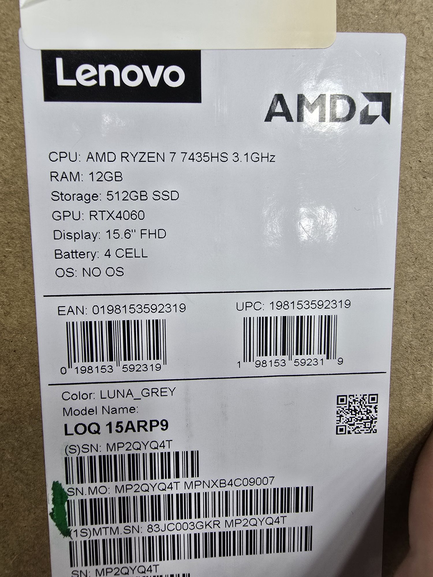 Lenovo LoQ 15ARP9
