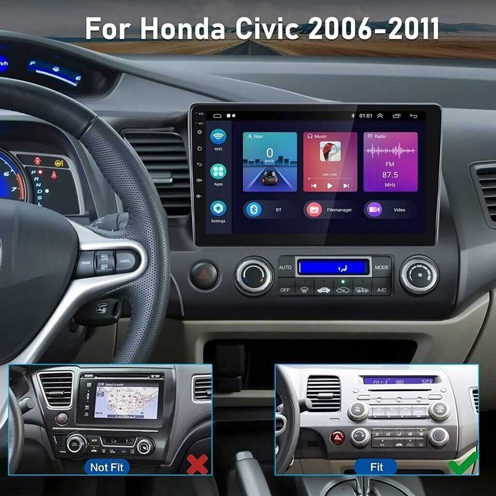 Навигация Двоен дин Мултимедия за Honda Civic Android Хонда Civic 10"