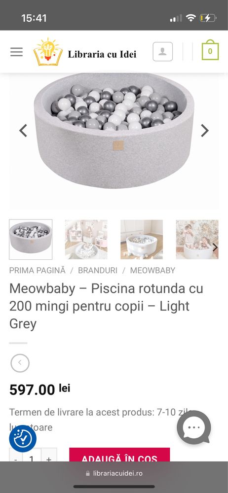 Meowbaby piscina cu bile