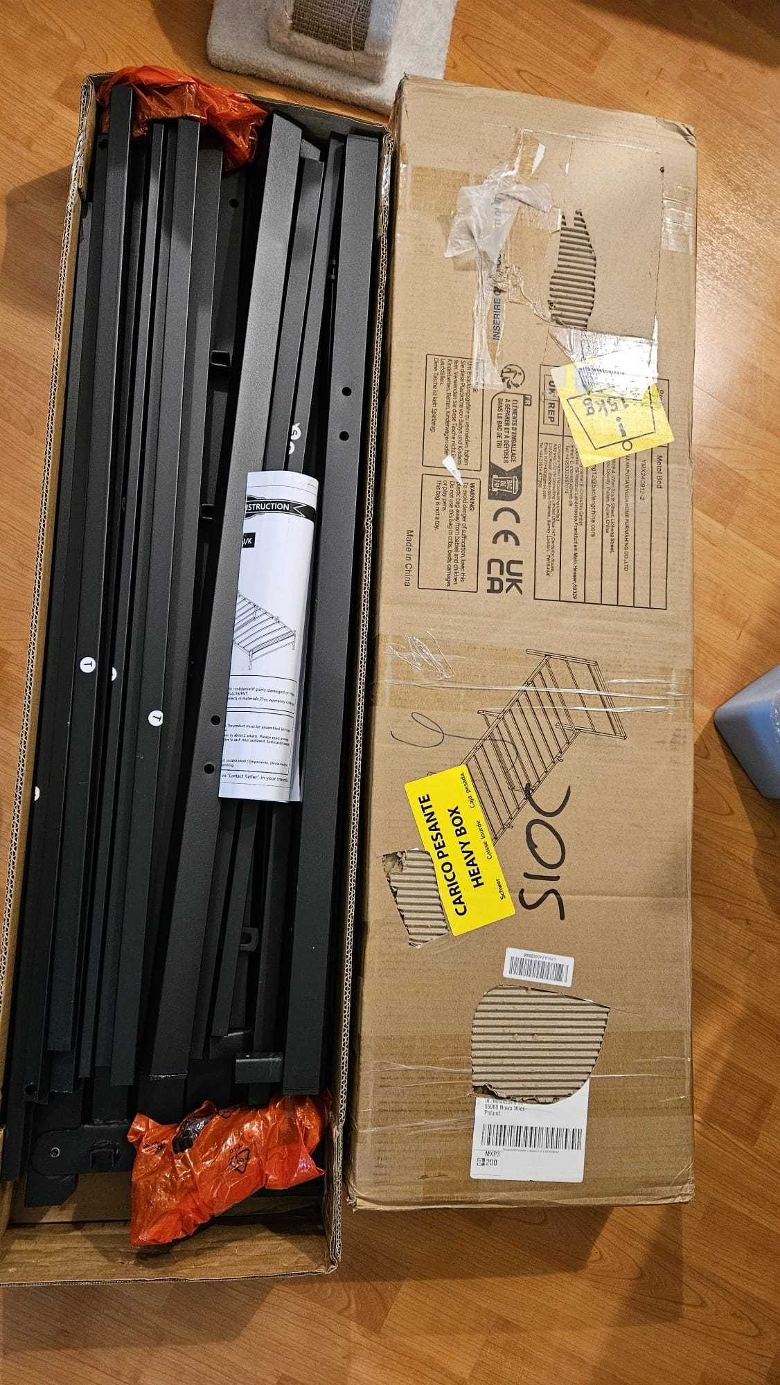 Cadru de pat cu platformă metalică JELUTE 90x200cm