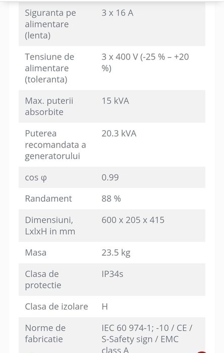 Aparat de sudura Profesionala