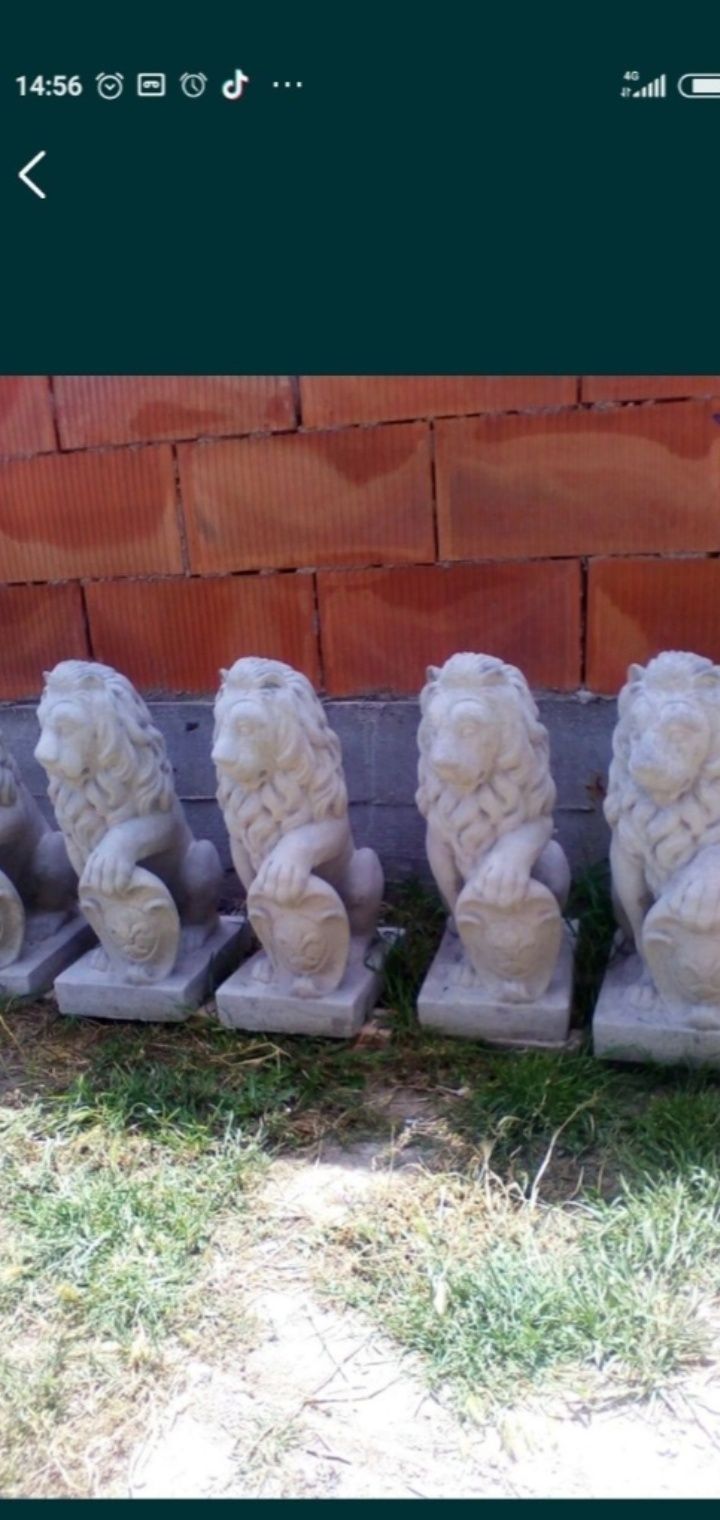 Statuetă Leu mare,din ciment sau din ipsos