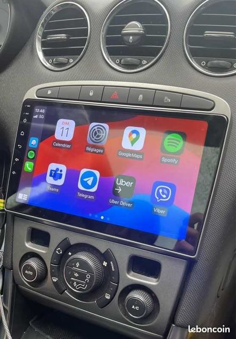 1-8GB Navigatie GPS Android Peugeot 308 408 CarPlay QLed DSP + CADOU