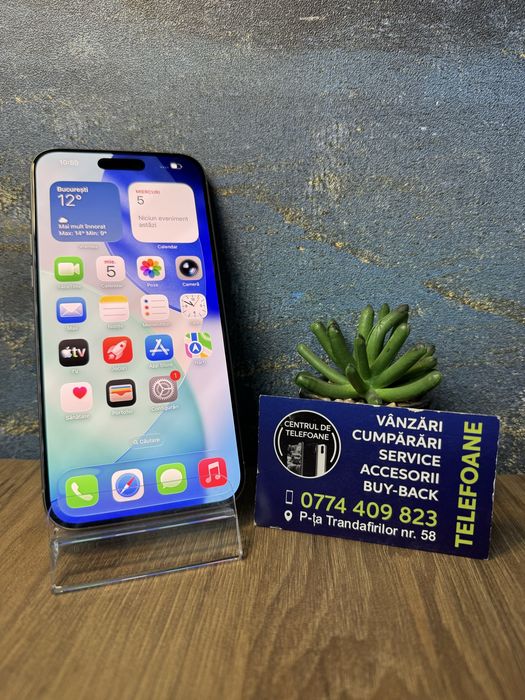 Iphone 15 Pro Max/256Gb/Garantie 2Ani Centrul de Telefoane/Rate