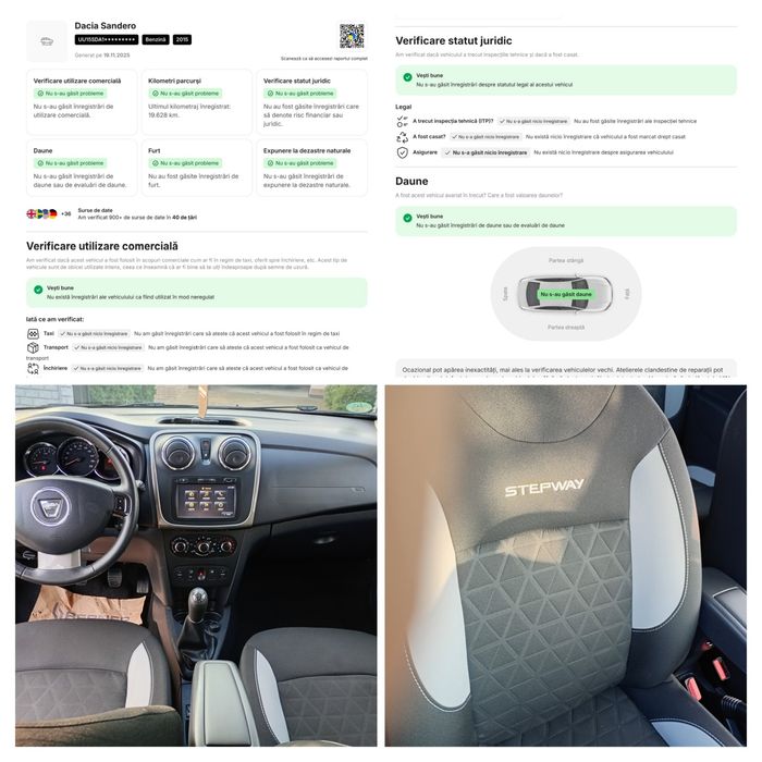 Dacia Sandero Stepway Facelift Euro 6 Numere zoll 10-12-25