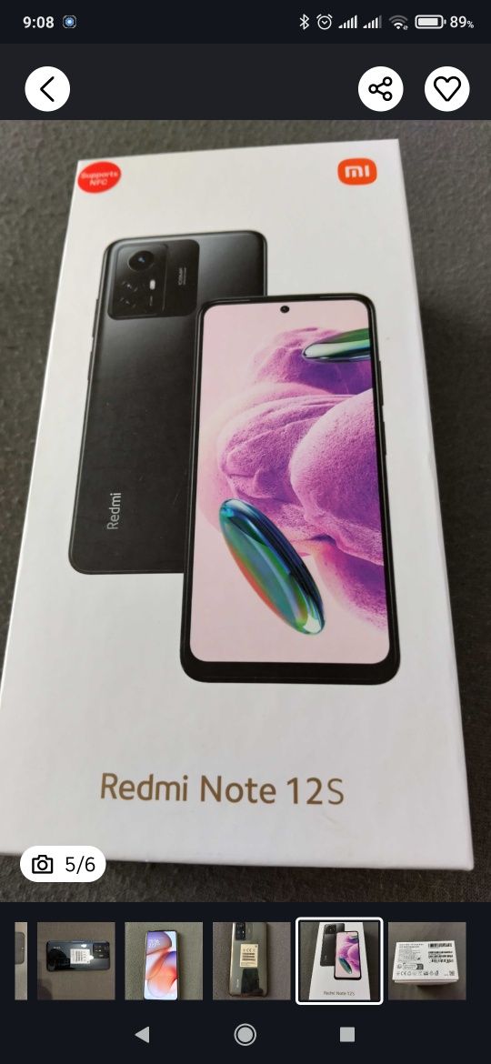 Xiaomi redmi note 12s 8+4/256 продава/бартер