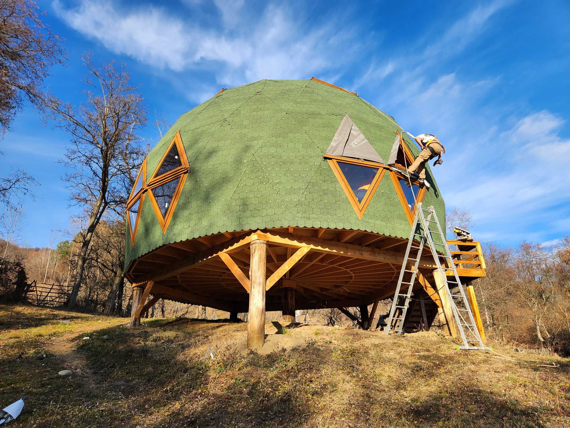 Cupola, Iglu, Dom geodezic - 10m diametru,130 mp