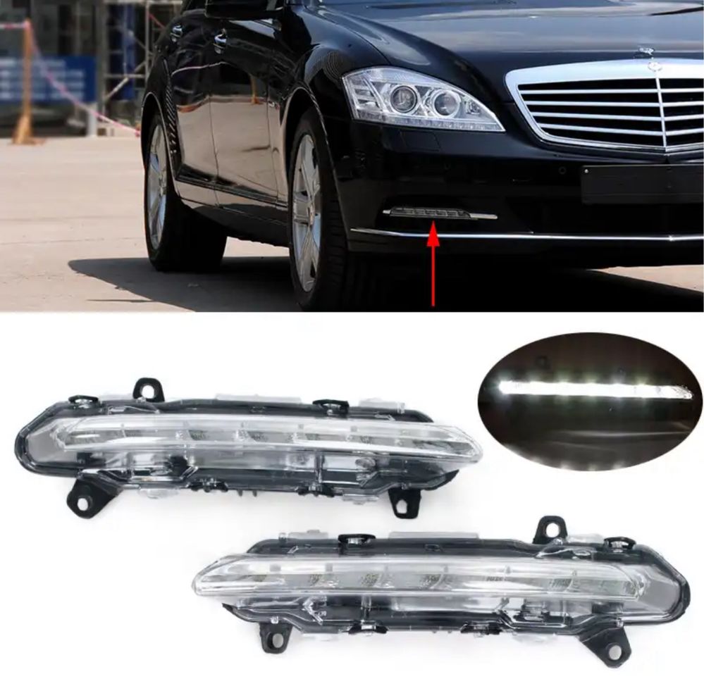 Lampa Lumini De Zi DRL LED Far Proiector Mercedes S Class W221