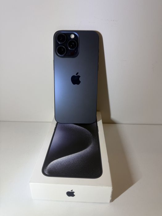 iPhone 15 Pro Max 256GB Blue в гаранция - 89% батерия - ТОП Състояние