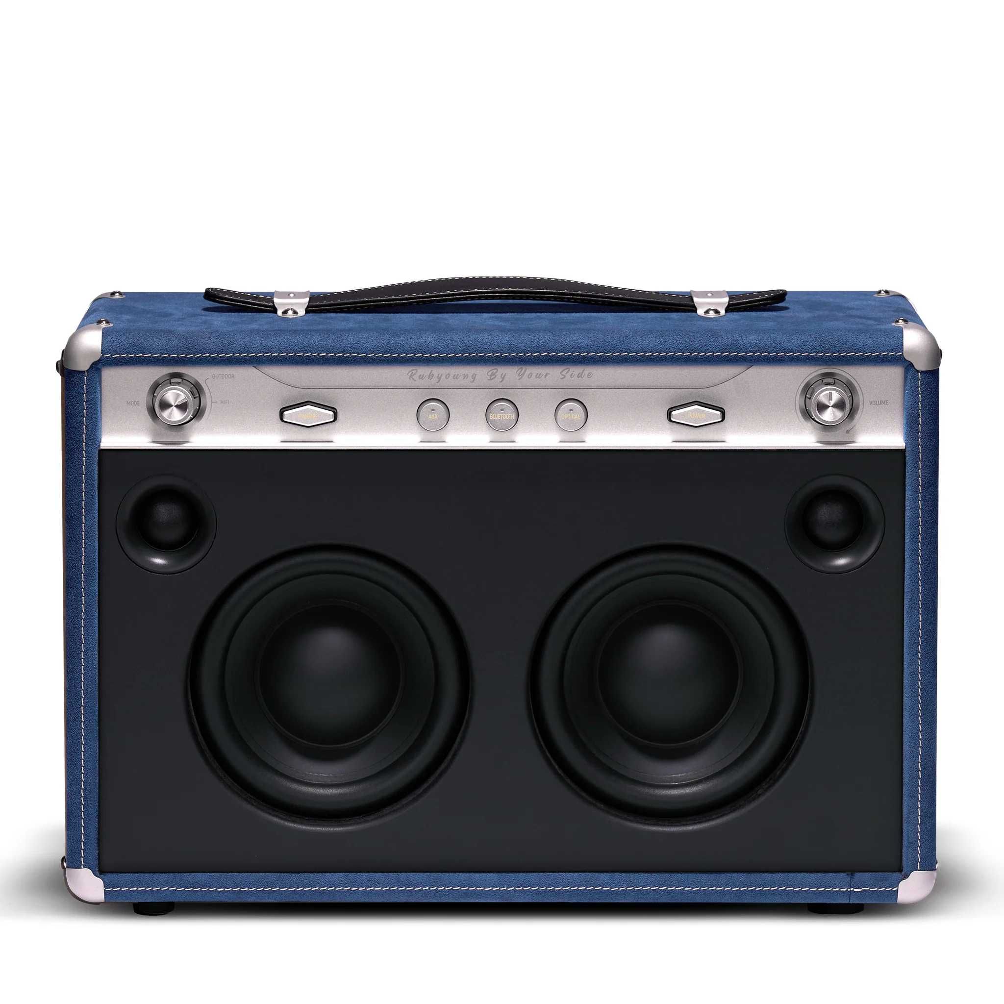 Boxa Hi-Fi Bluetooth Rubyoung R830 Alcantara Blue, Noua, Garantie