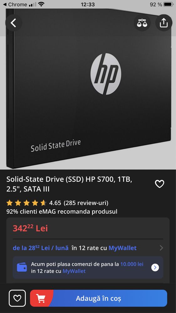 SSD HP S700 2,5” 1Tb