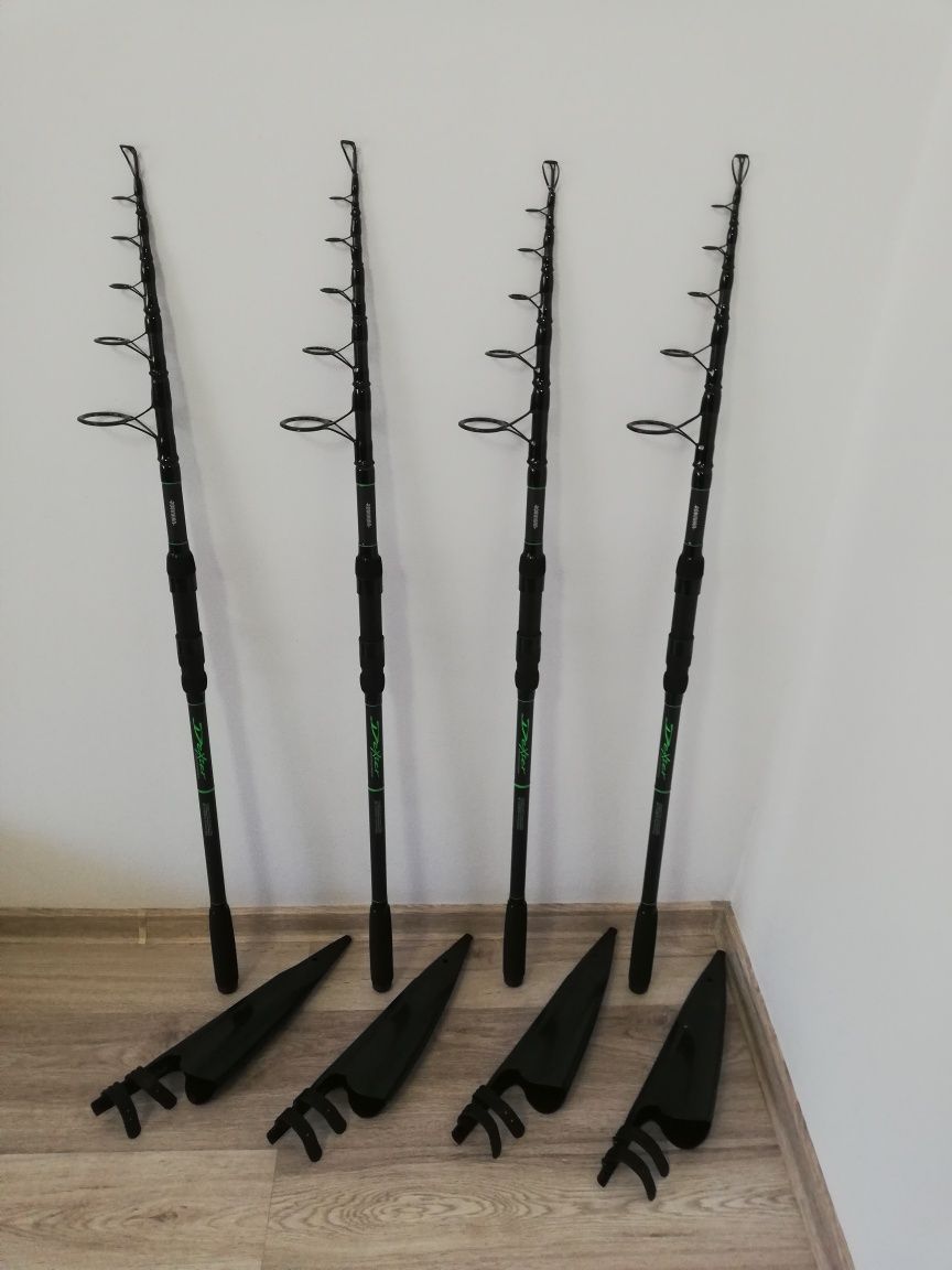 SET 4 Lansete Crap Robinhan Dexter 3.6m 3.5LBS + 4 Mulinete FL EFB6000