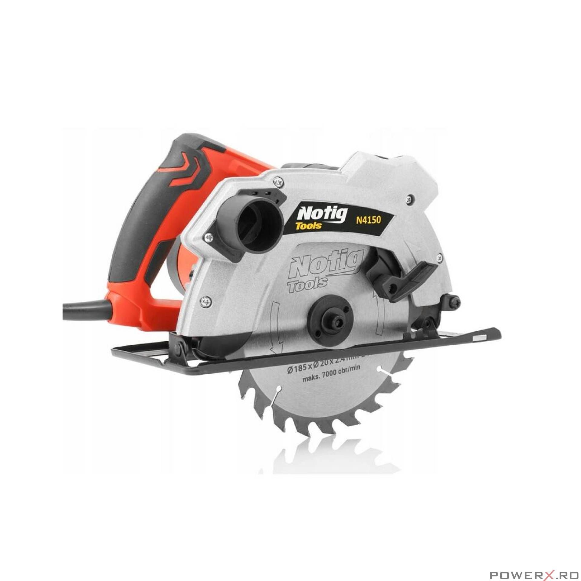 Fierastrau circular de mana cu laser pentru lemn, 230V, 185 mm, 1650