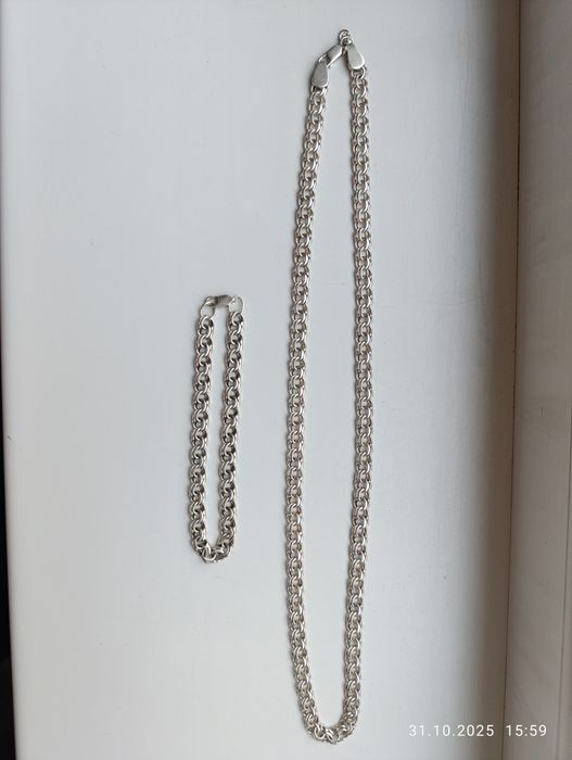 Продаю серебряный трос и браслет