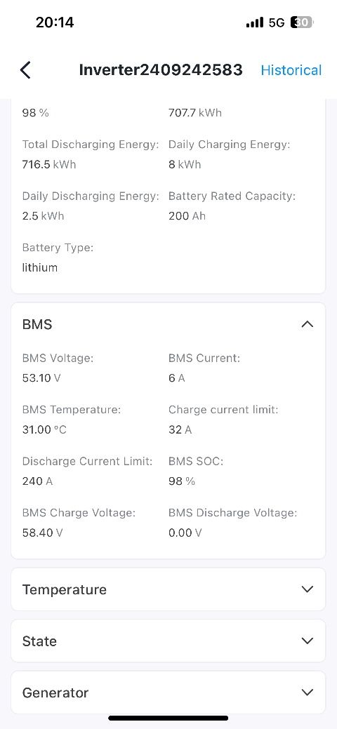 DEYE Соларна батерия Lifepo4 200ah