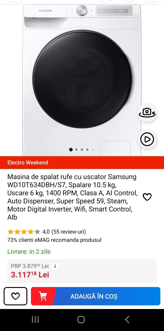 Samsung WD10T634DBH/S7