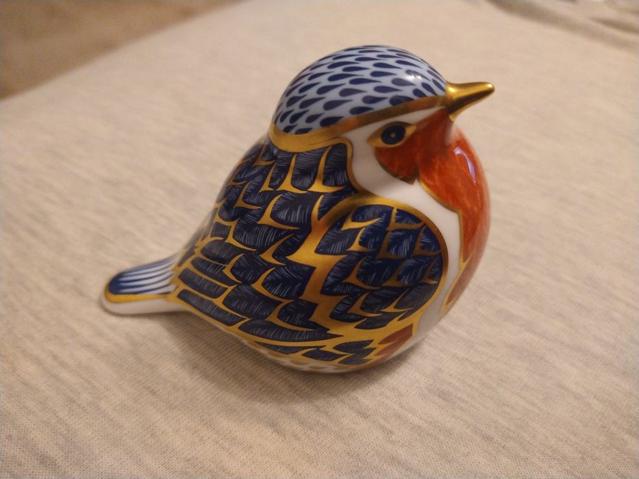 Bibelou pasare de portelan - Royal Crown DerbyRobin