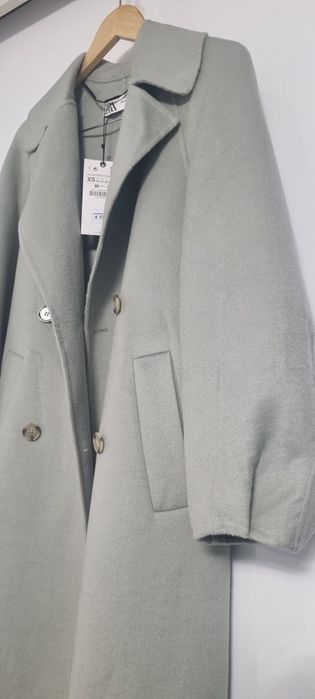 Palton primavara-toamna amestec lana masura XS oversized Zara