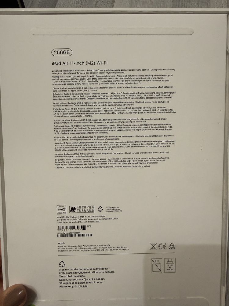 Ipad Air11 256GB starlight wi-fi