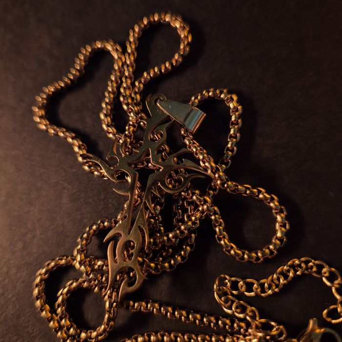 lant cu cruce din otel inoxidabil