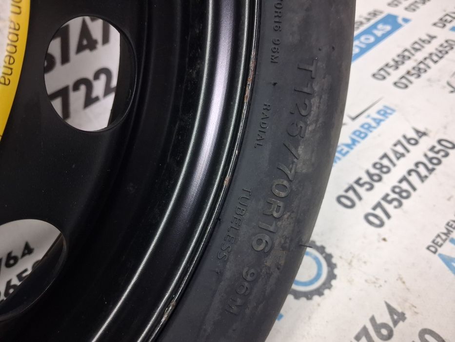 Roata rezerva slim T125/70 R16 vw Golf 5 Plus 2008