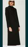 Palton Madeleine,casmir pur 100% negru elegant superb L