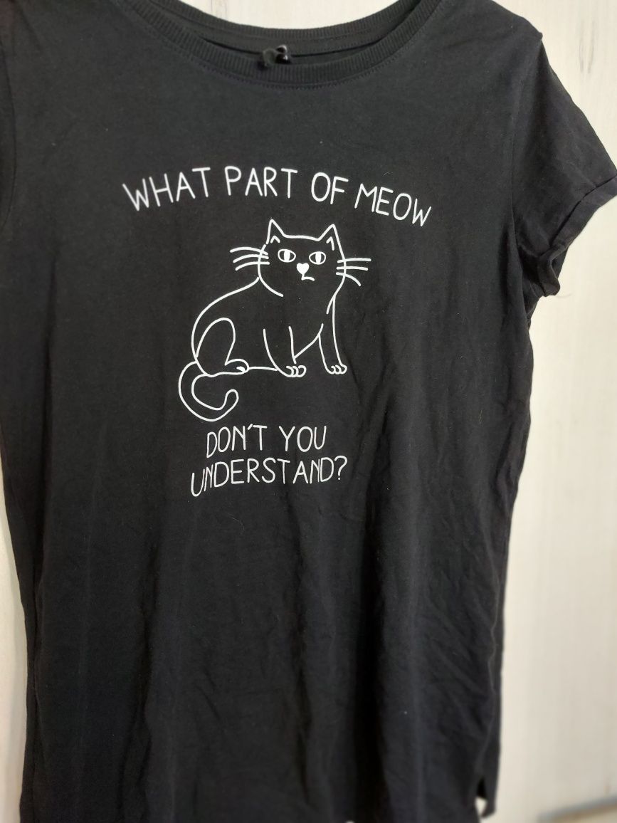 Tricou imprimeu amuzant pisica