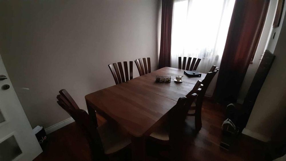 Трапезна маса, 180x90x77 cм, шишамово дърво масив