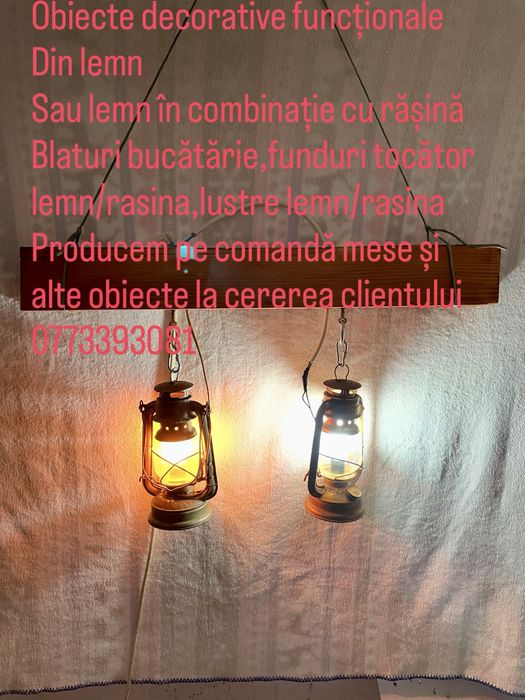 Mobilier si obiecte din lemn si sau rasina