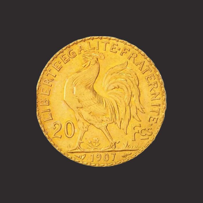 Moneda 20 franci francezi, Marianne, aprx.6,45gr. TVA 0%-IN STOC