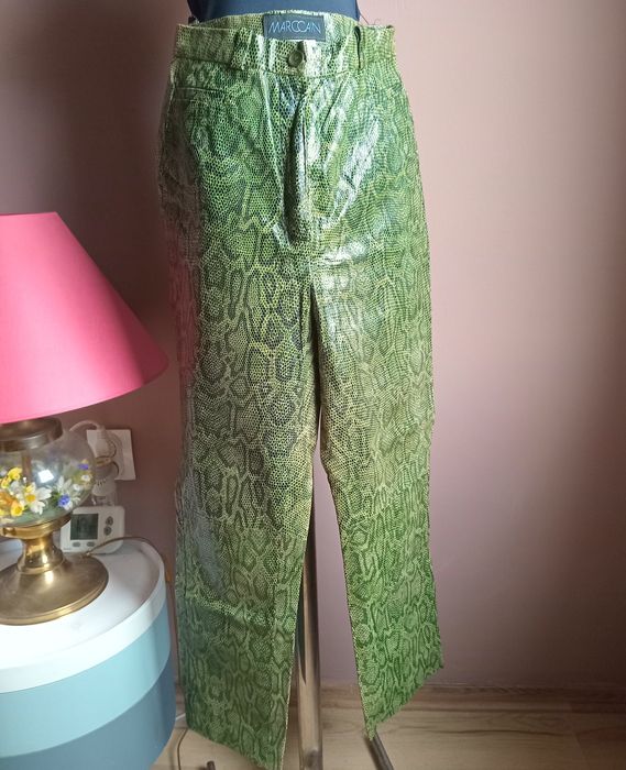 Pantaloni din piele naturala Marc Cain