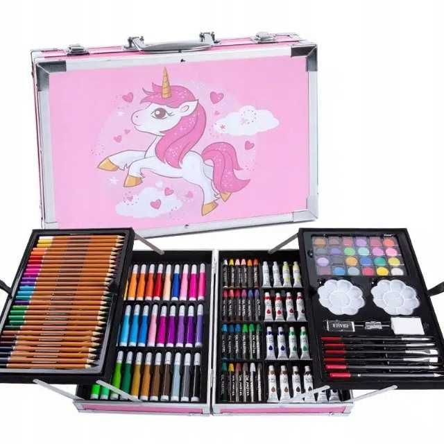 Set de pictura si desen, Valiza cu 145 de piese, diferite modele