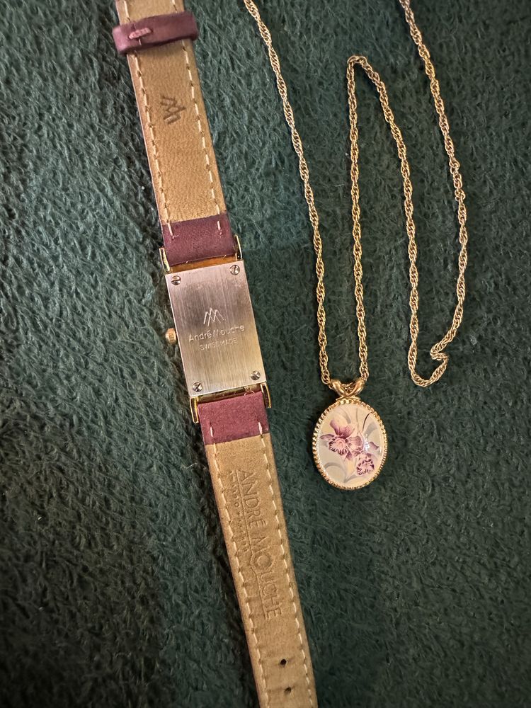 Set Andre Mounche de colectie placat cu aur 18 kt