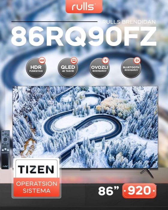Rulls 86 tali smart 4k ULTRA HD new 2025 madel