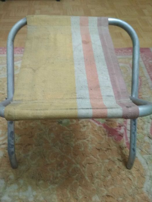 Складной стульчик. Складной табурет. Ссср. Алюминий.