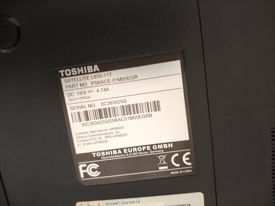 Toshiba SATELLITE L855-11T gaming