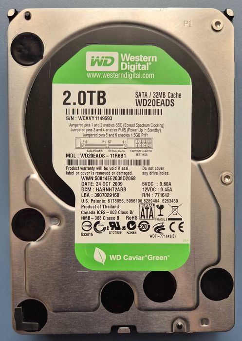 Vand HDD WD Green 2 TB