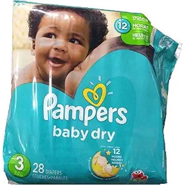 Пелени Pampers Baby-Dry, размер 3, 28 бр (4-9 kg)