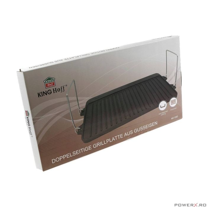 Placa gratar din fonta dreptunghiulara 44x24x2cm KingHoff